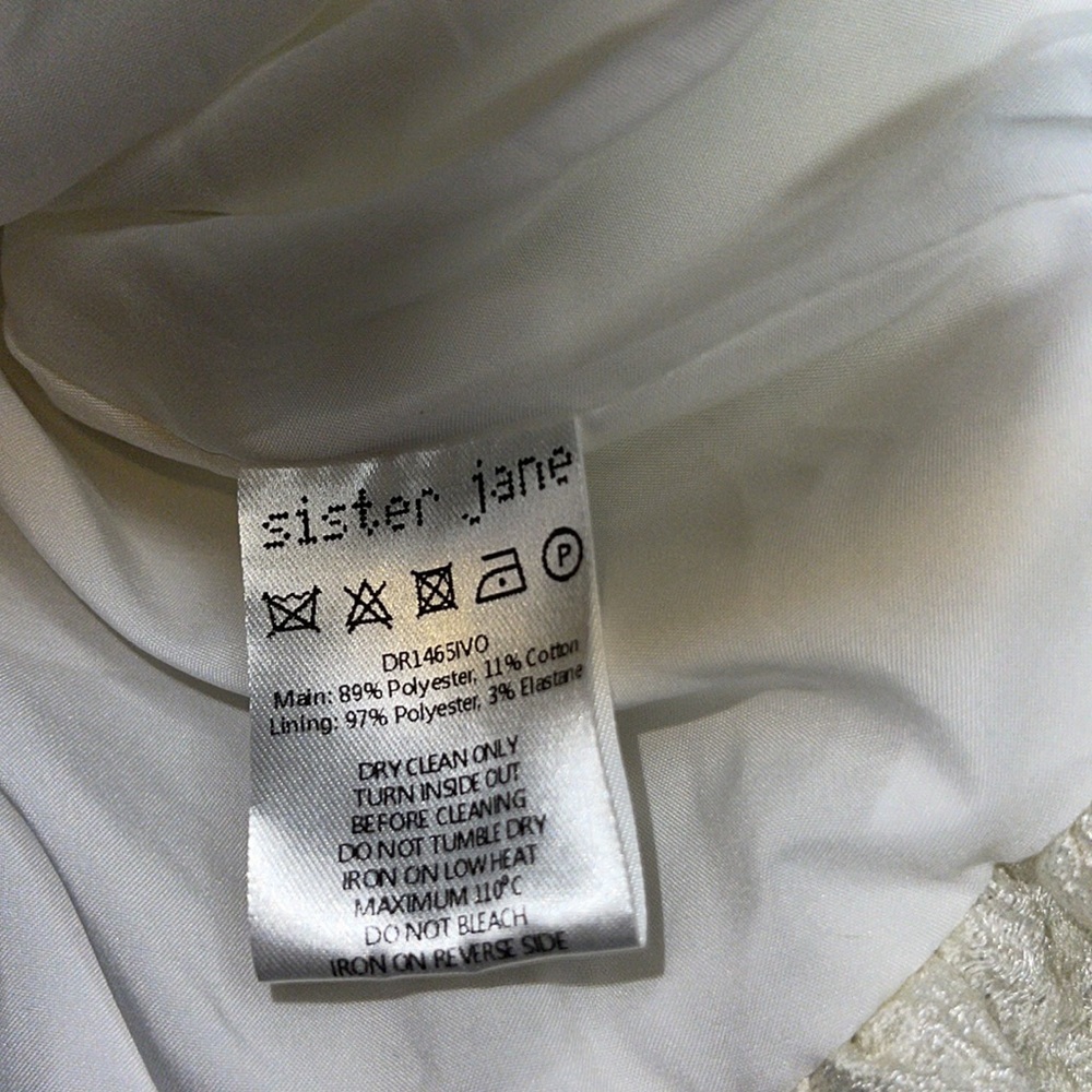 Sister Jane Puff Sleeve Mini Dress Size Small - Picture 11 of 12